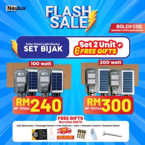 100W - (Set Bijak) 2 UNIT + 6 FREEGIFT